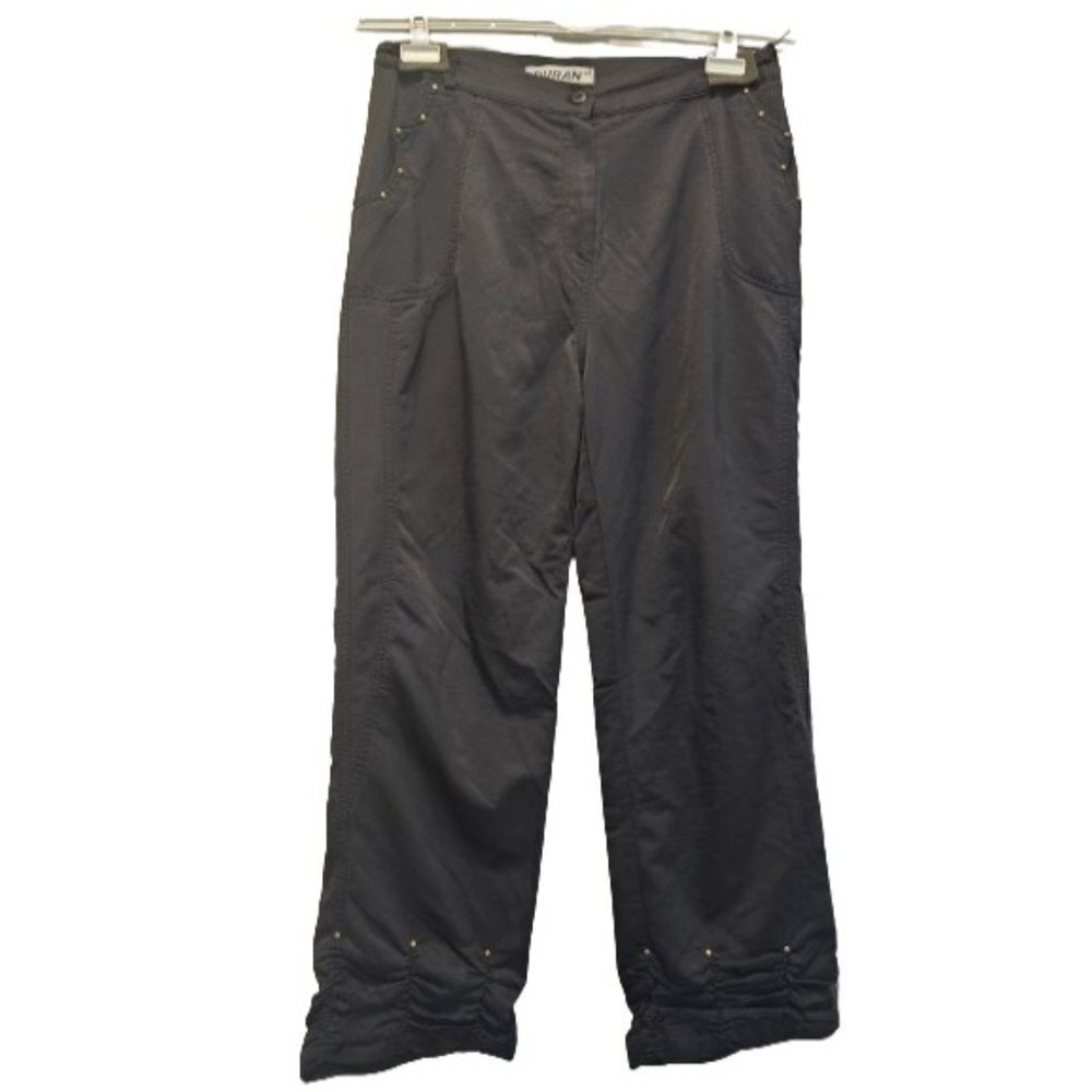 Women's Pants, Relaxed Studded Black Trousers, size 46 US size 14